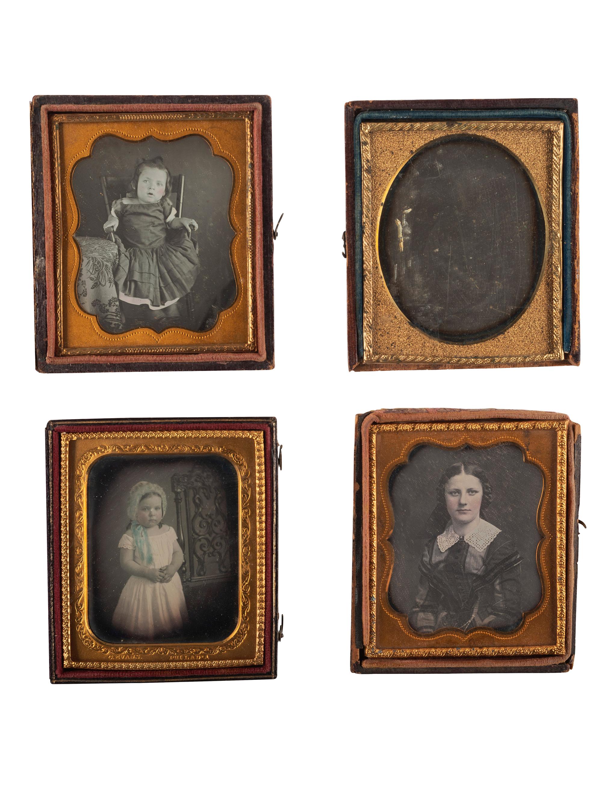 [EARLY PHOTOGRAPHY]. A group of 21 daguerreotypes of children of varying ages, incl. toddlers and teenagers.