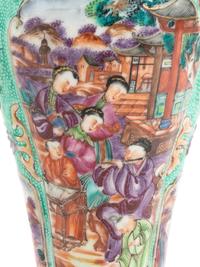 A Pair of Chinese Export Famille Rose Porcelain Vases
