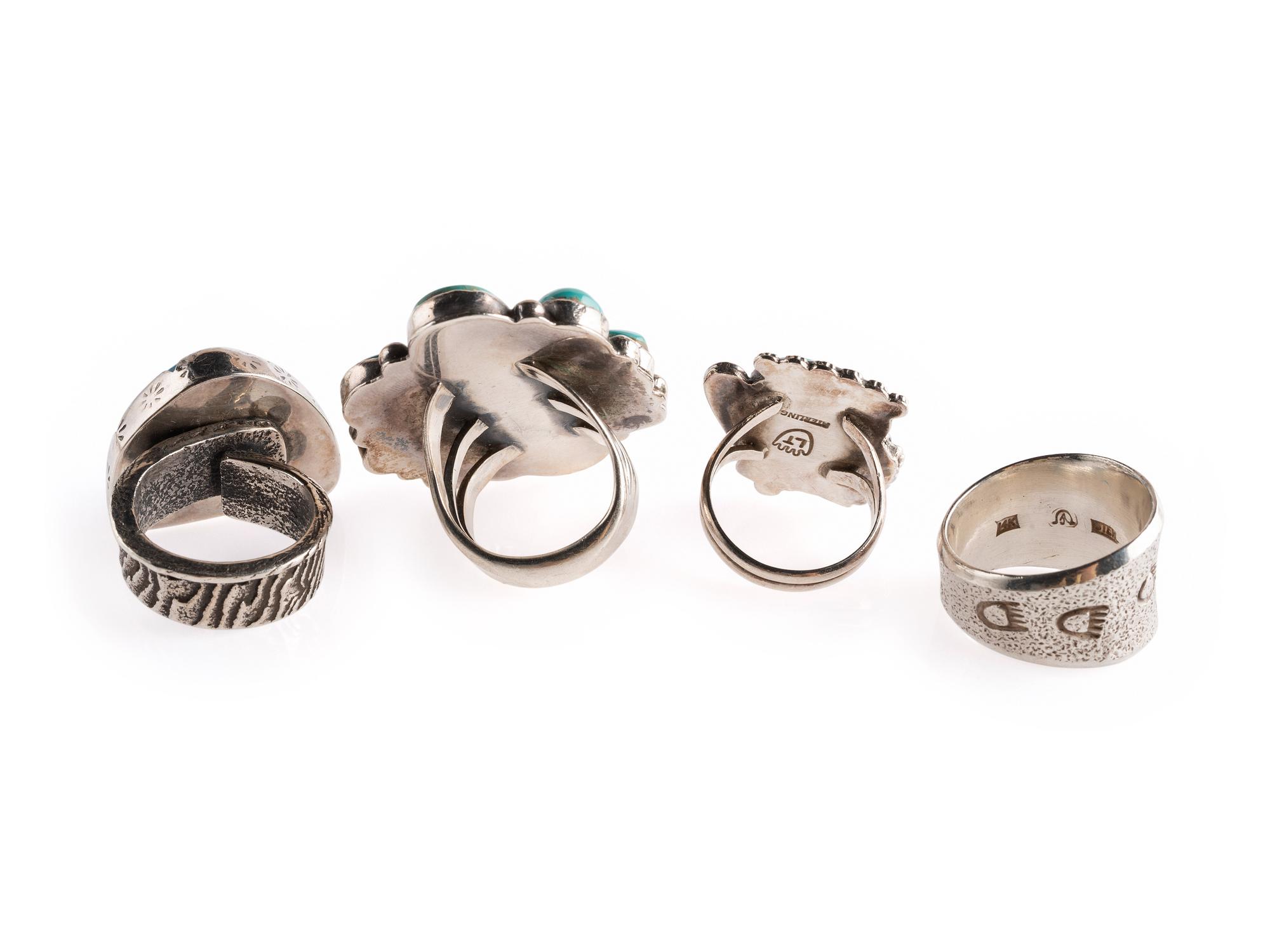 Navajo Silver and Turquoise Rings