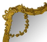 A Rococo Style Giltwood Overmantel Girandole Mirror