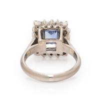Ceylon Sapphire, Diamond, and White Gold Ring