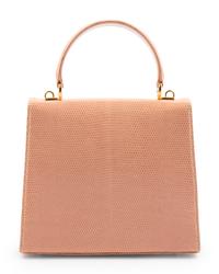 Gucci Pink Lizard Front Lock Handbag