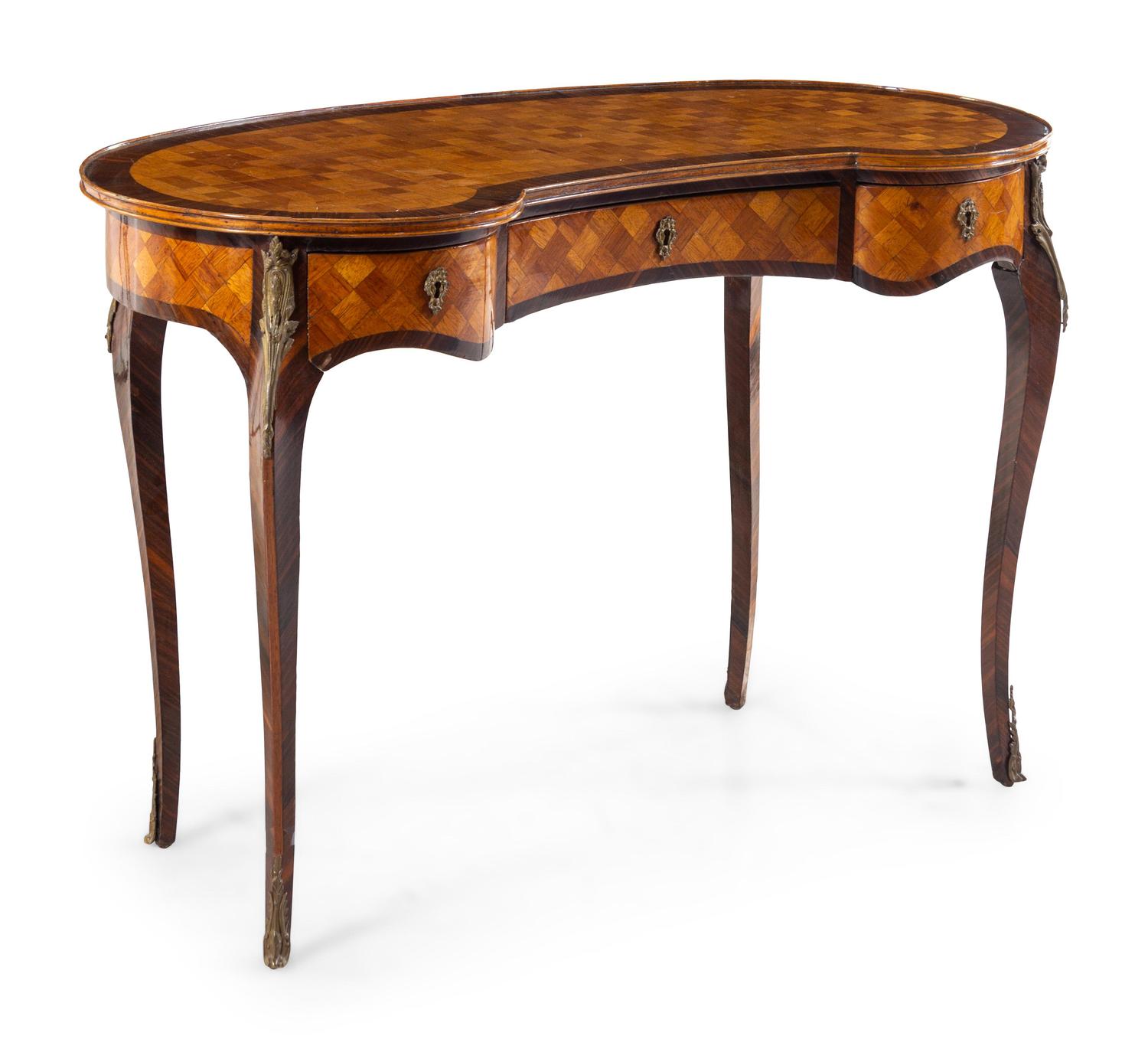 A Louis XV Style Parquetry Writing Table