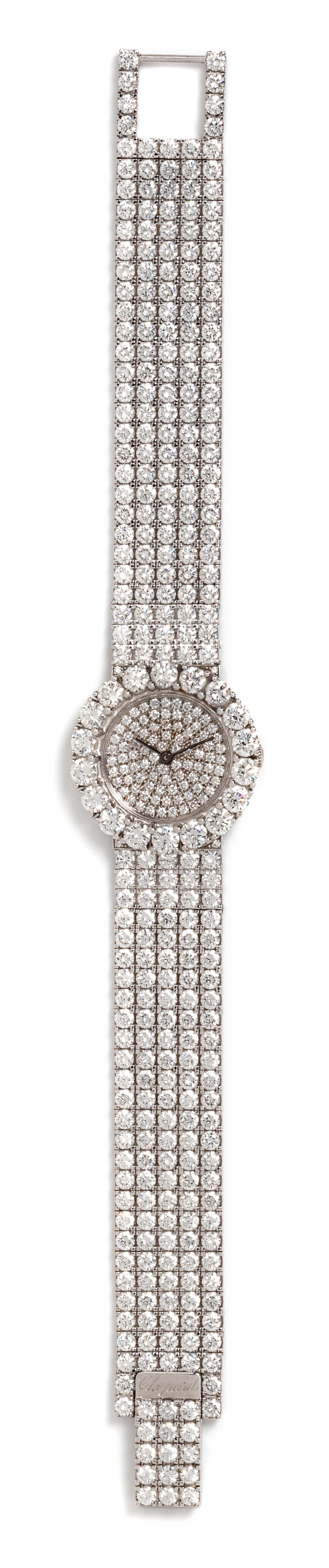 An 18 Karat White Gold and Diamond 'L'Heure du Diamant' Wristwatch, Chopard, 47.50 dwts.
