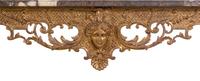 A Pair of Louis XV Style Giltwood Marble-Top Console Tables