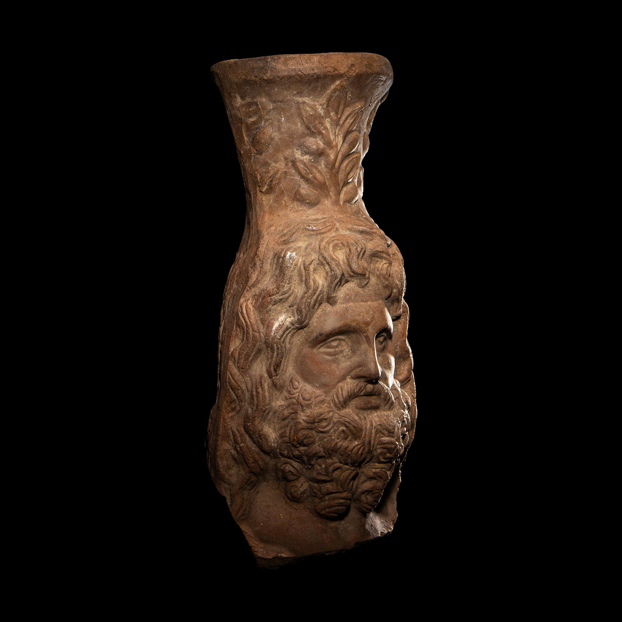 A Romano-Egyptian Terracotta Head of Serapis