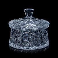 A Group of Eleven Cut and Molded Glass Serving Articles