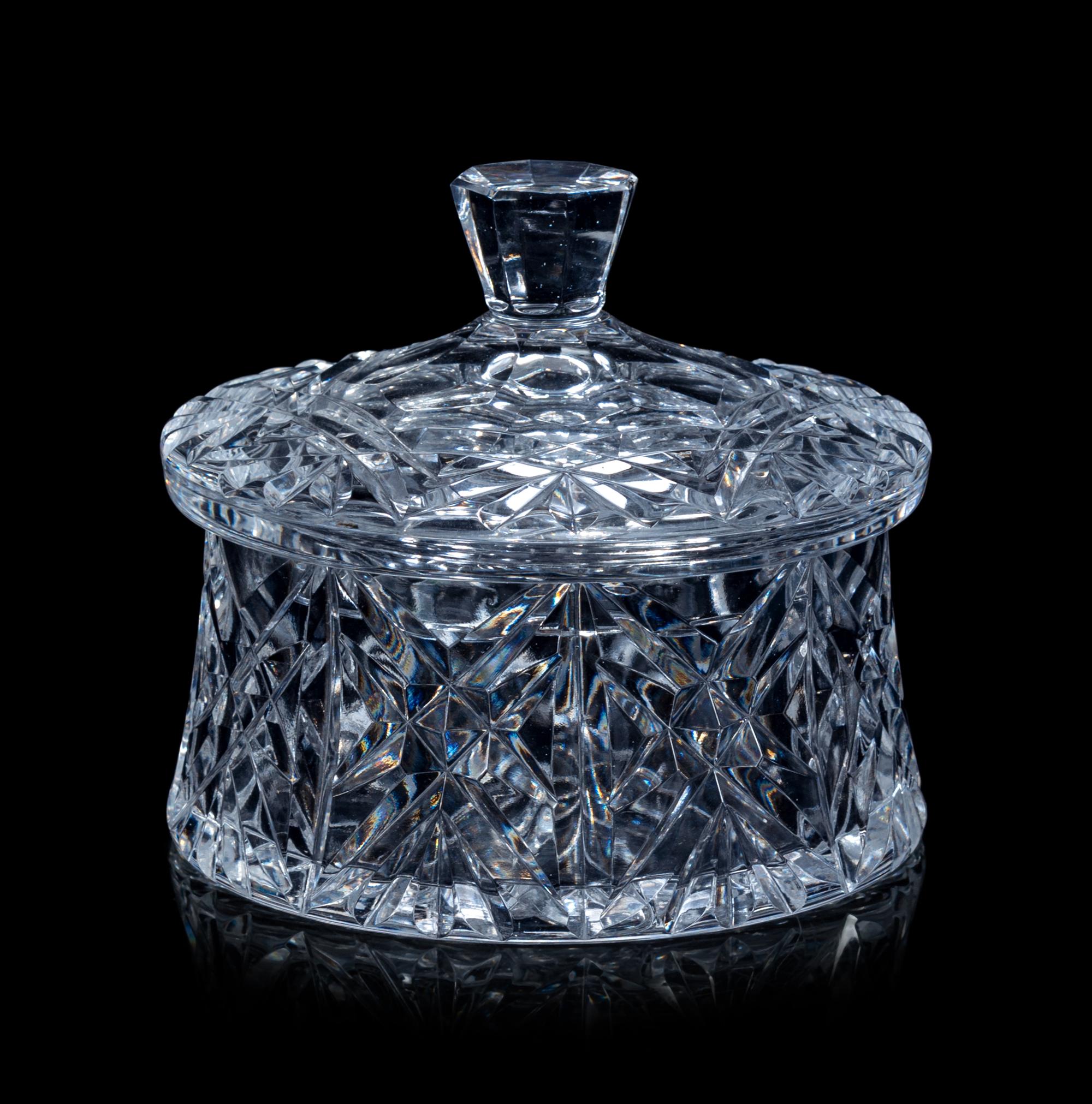 A Group of Eleven Cut and Molded Glass Serving Articles