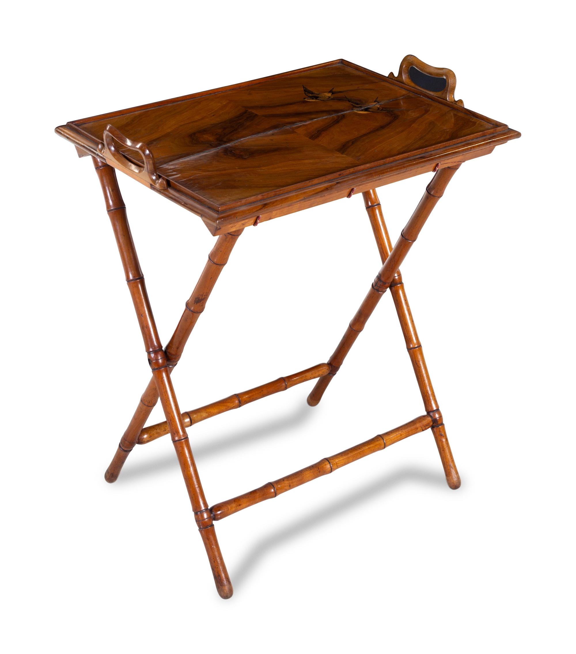 A Continental Mahogany Tray Table