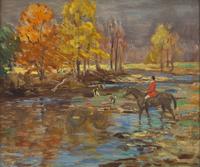 Charles Morris Young (American, 1869-1964) — The Hunt at Pickering Creek, 1930