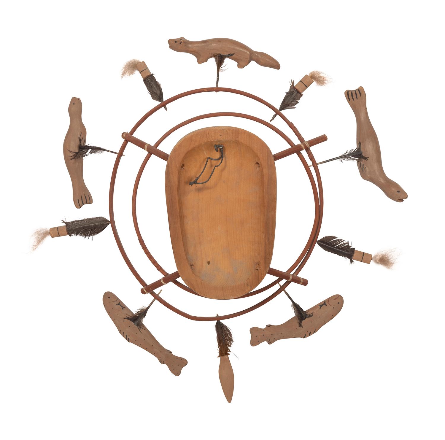 Nunivak Island Carved Wood Mask, Walrus