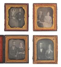 [EARLY PHOTOGRAPHY]. 19 sixth plate daguerreotypes of couples.