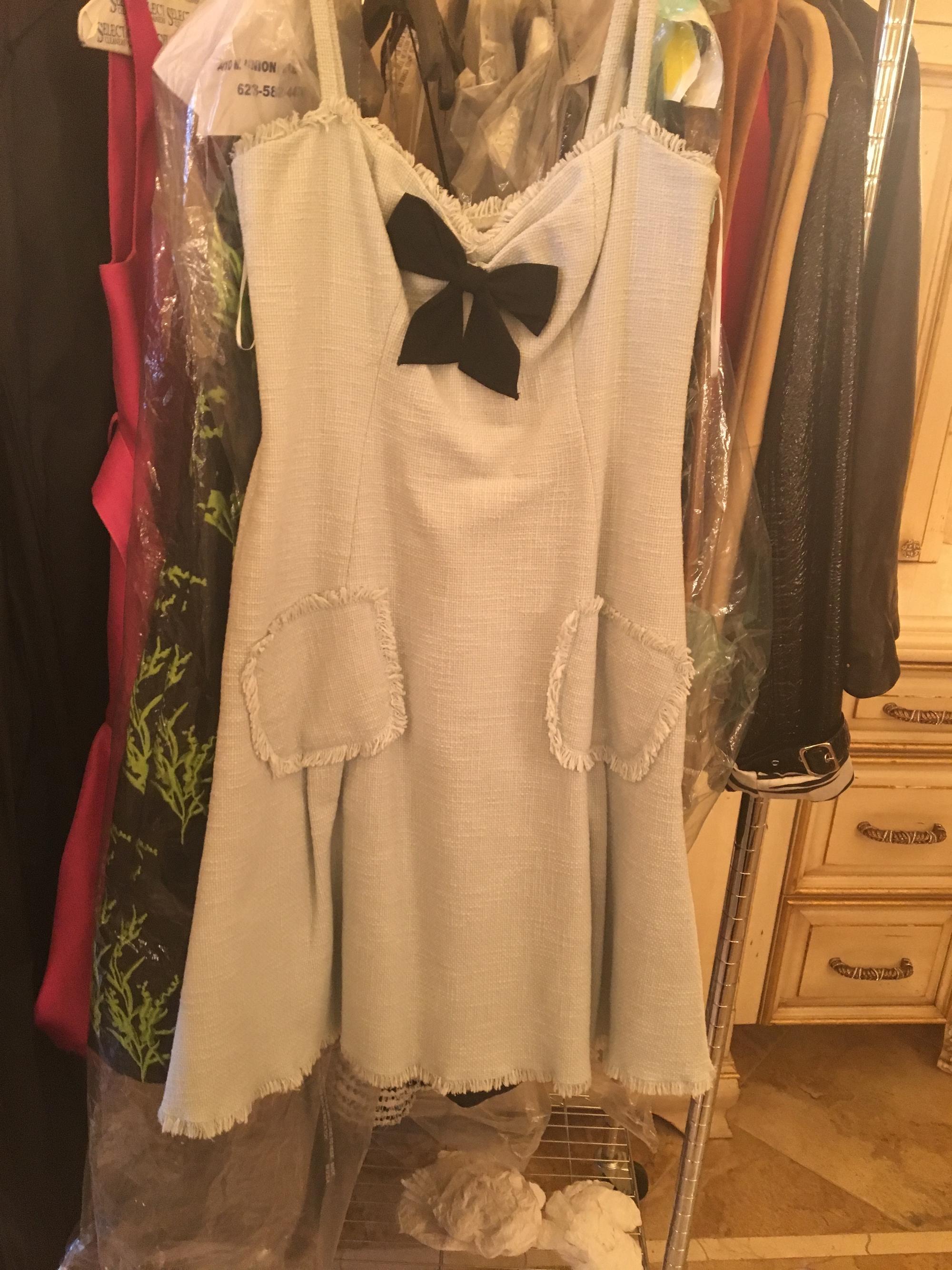 Moschino Cheap and Chic Dress with Black Bow, 1990-2000s