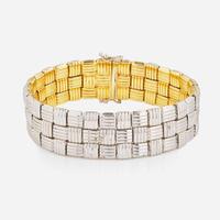A Two-Tone 18K Gold Bracelet