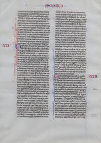 [BIBLES - MANUSCRIPT LEAVES]. BIBLE, in Latin. 3 leaves. [France (Paris?), 13th century].