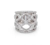 An 18 Karat White Gold and Diamond Ring, Stefan Hafner, 11.10 dwts.