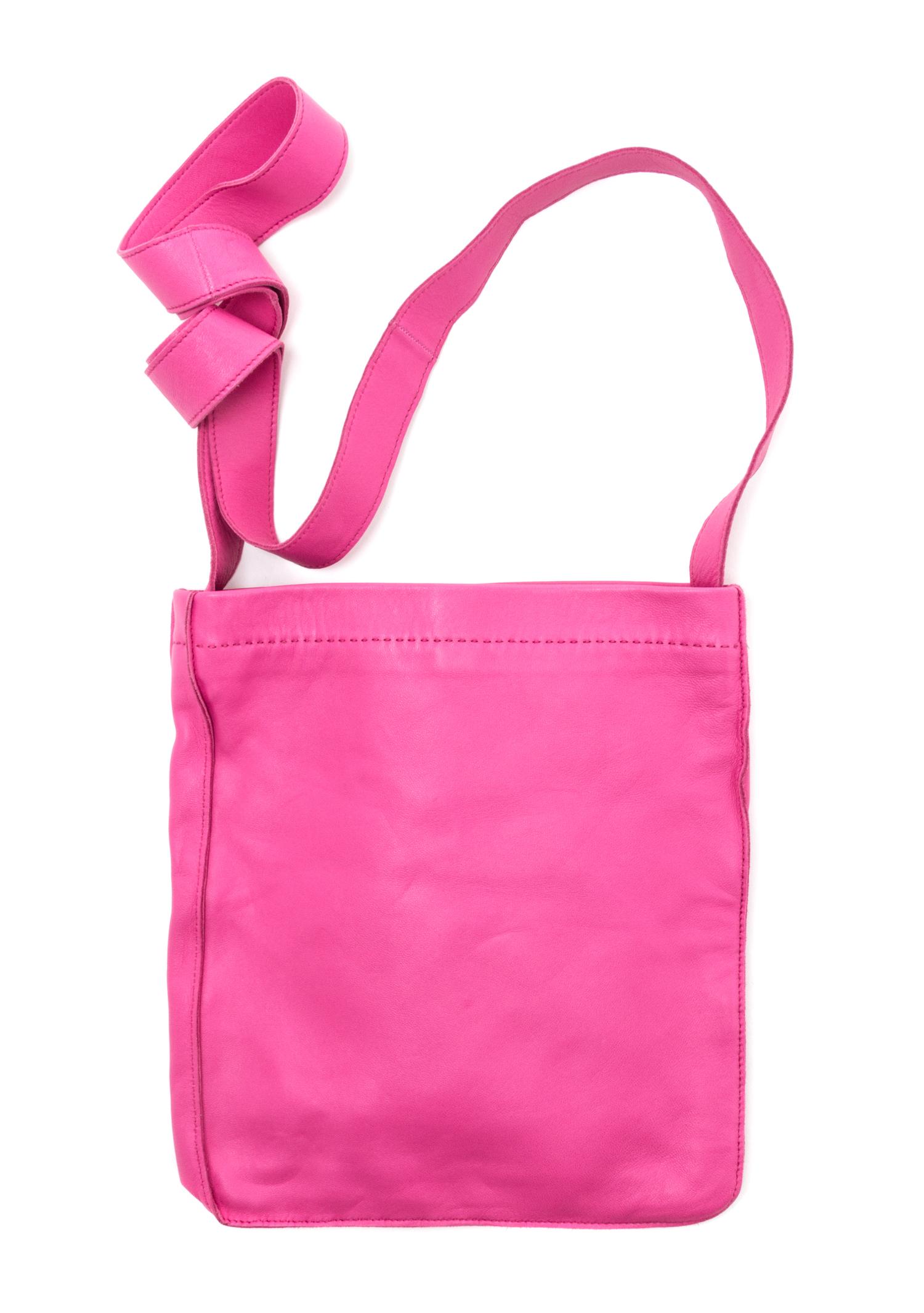 An Hermes Rose Tyrien Agneau Clou de Selle Pouch, 6" x 9" x 1".