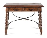 A Spanish Baroque Style Walnut Table