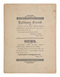 [WOUNDED KNEE]. A group of 4 photographs of General Nelson Miles and his staff at Pine Ridge Agency. Ca 1891.