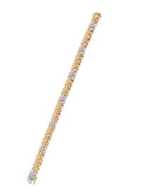 WEMPE, BICOLOR GOLD AND DIAMOND BRACELET