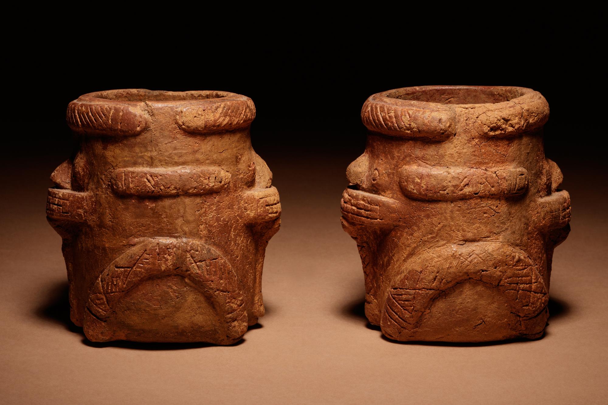 A Pair of Calima Terracotta Vessels