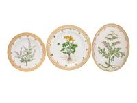 A Group of Three Royal Copenhagen Flora Danica Serving Articles