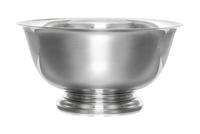 An American Silver "Revere" Bowl, Gorham Mfg. Co., Providence, RI, 1956, the deep circular bowl with a flared rim raised on a short mol