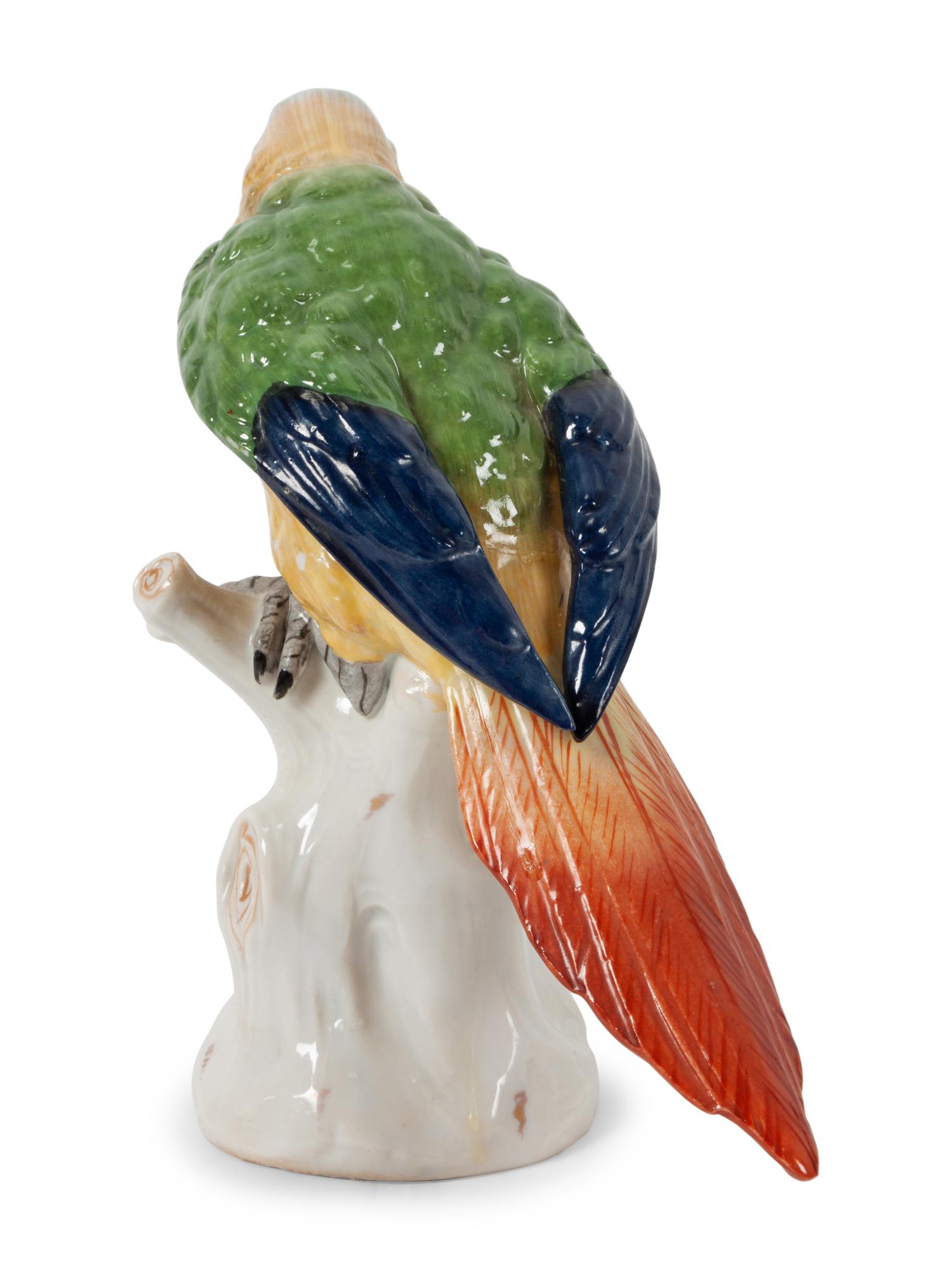 A Pair of Continental Porcelain Birds