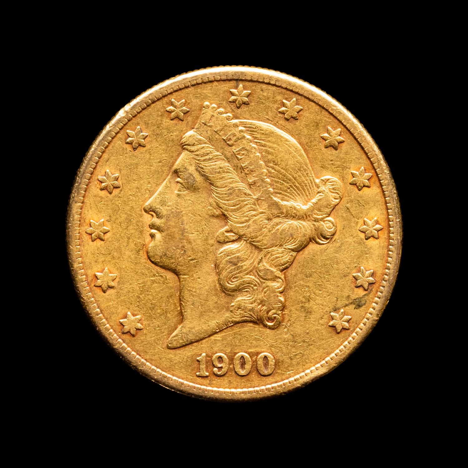 A 1900-S Liberty Head $20 Gold Coin