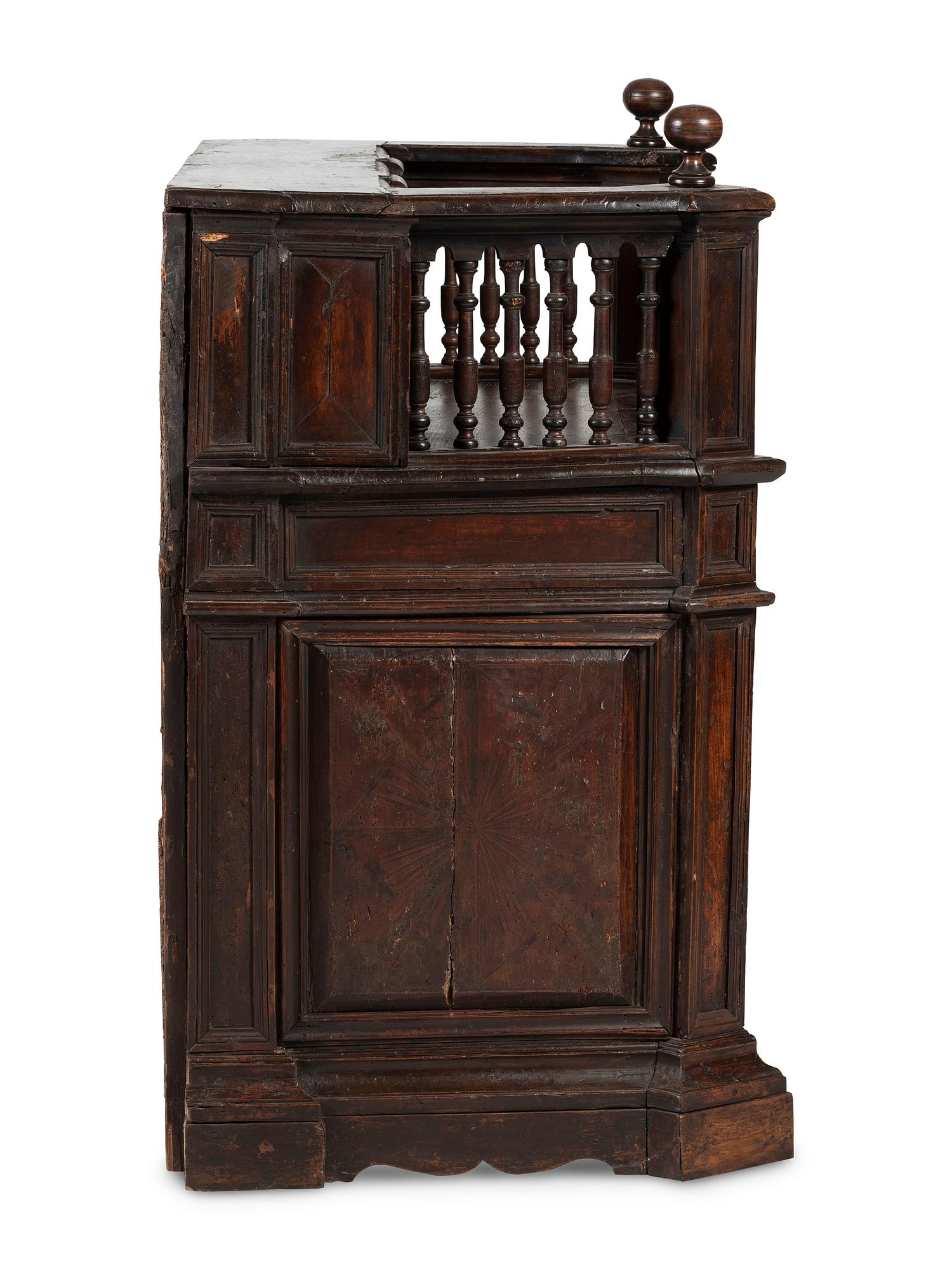 An Italian Baroque Style Walnut Desk