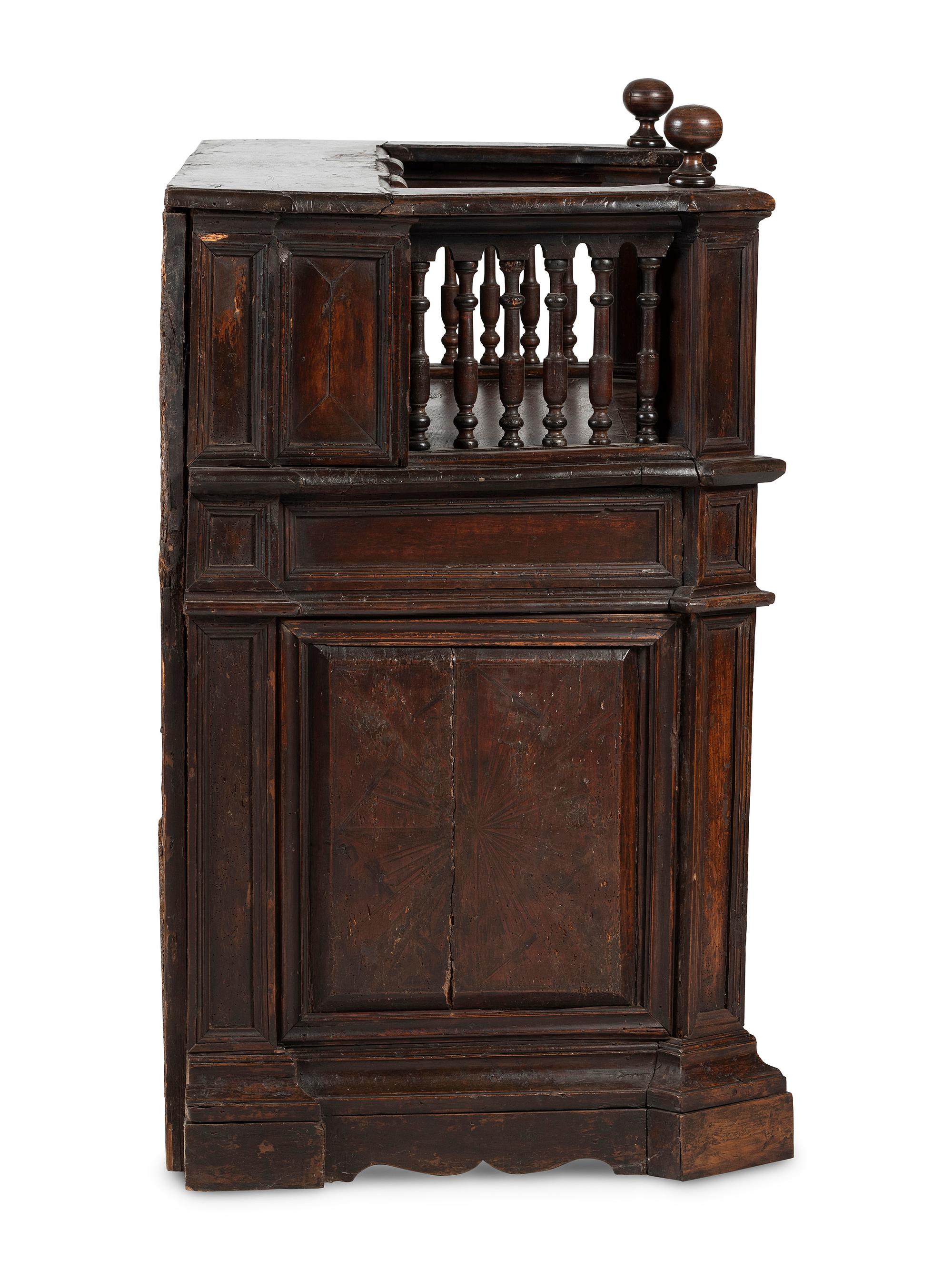 An Italian Baroque Style Walnut Desk