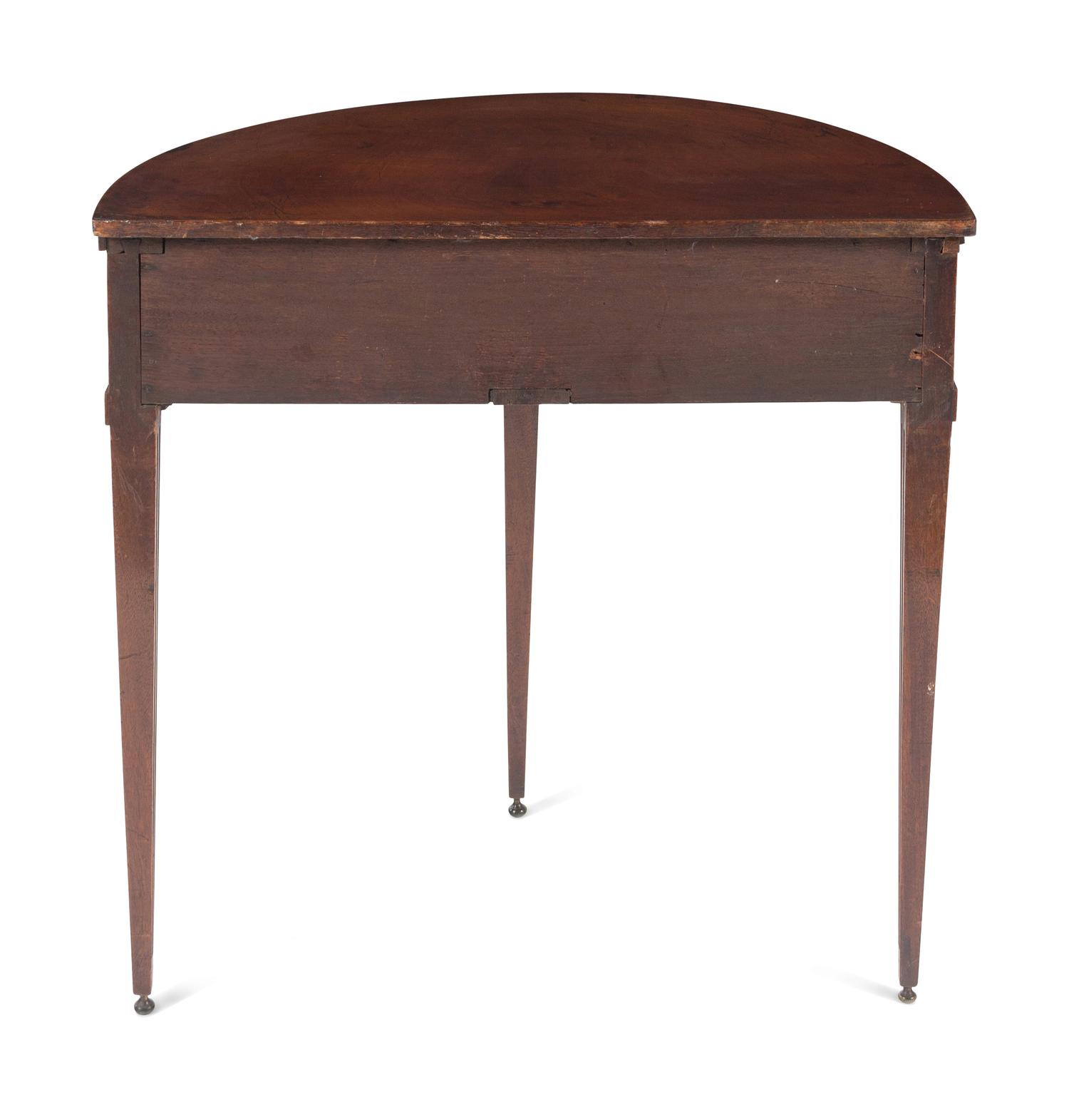 A Dutch Mahogany Demilune Side Table