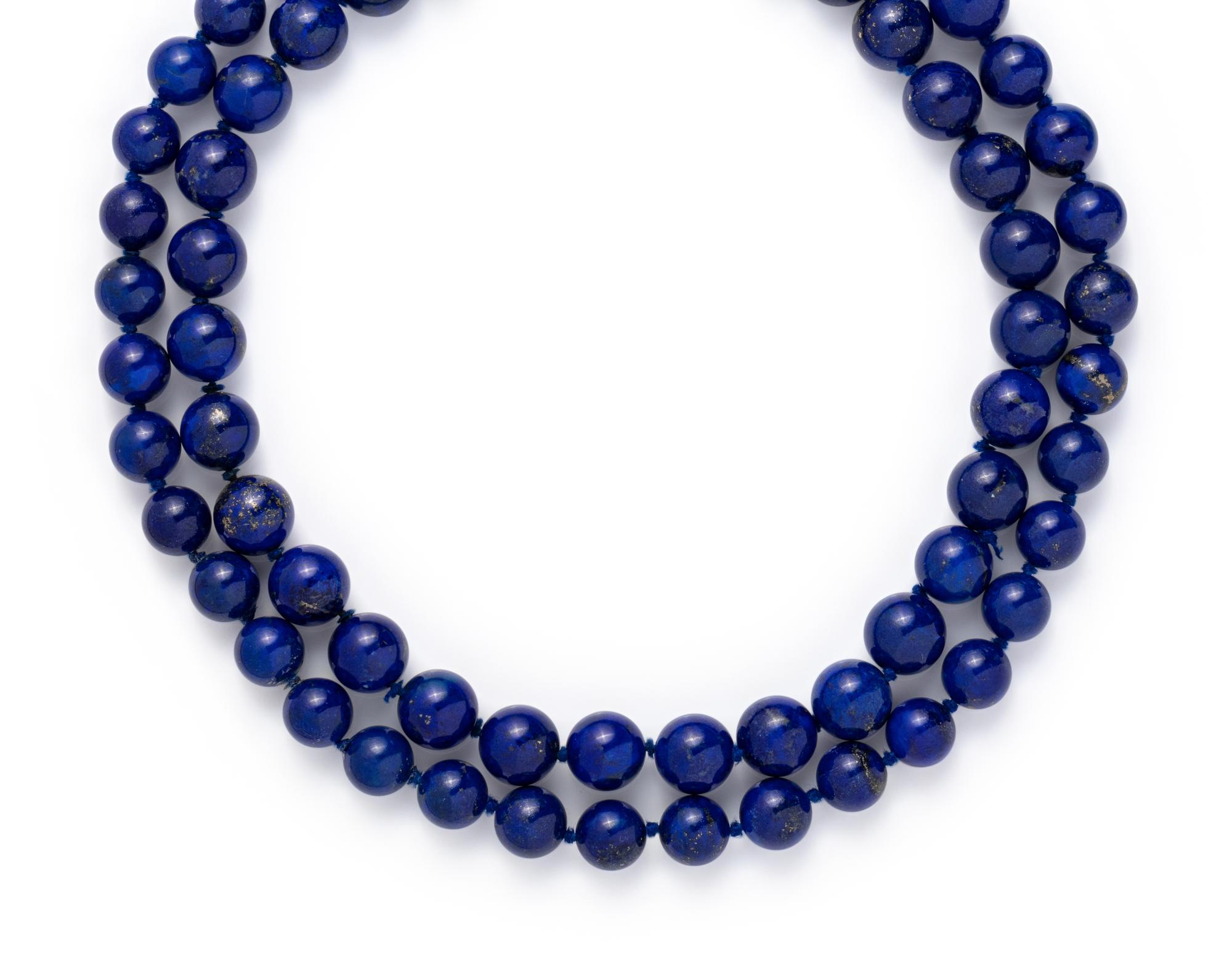 COLLECTION OF LAPIS LAZULI BEAD NECKLACES