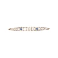 COLLECTION OF PLATINUM TOPPED YELLOW GOLD, SAPPHIRE, AND DIAMOND BAR PINS