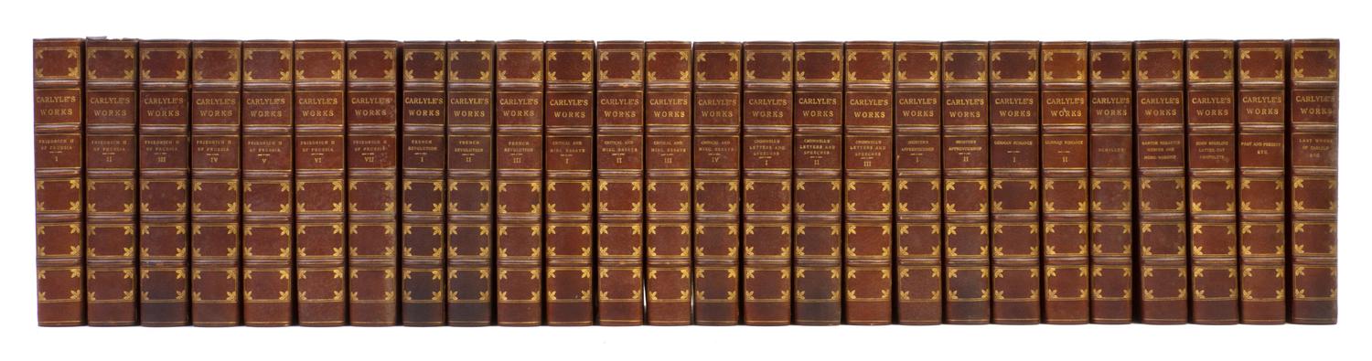 (COLLECTED WORKS) CARLYLE, THOMAS. Works. Boston, n.d. 26 vols.