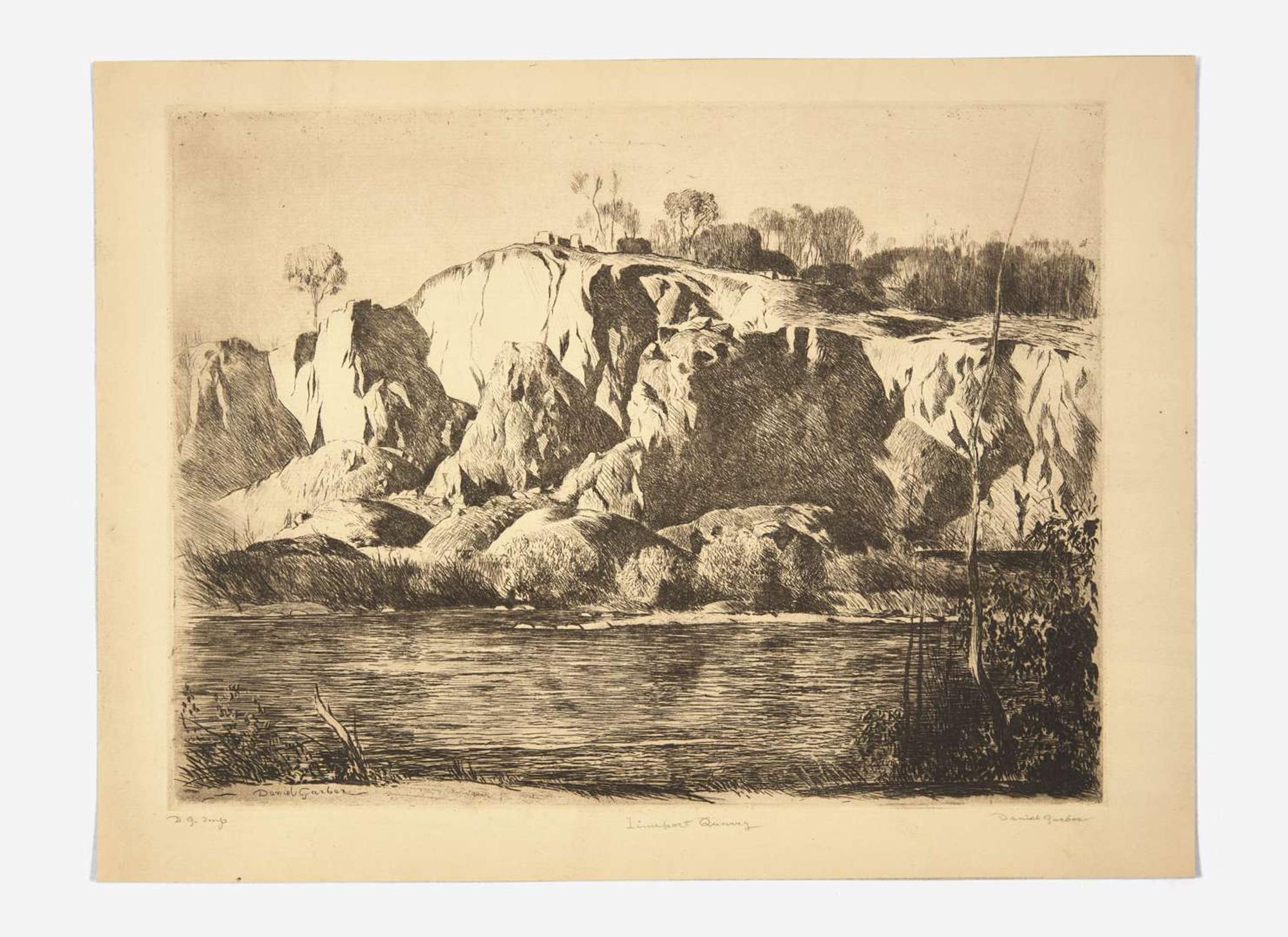 Daniel Garber (American, 1880-1958) - The Limeport Quarry