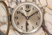 An Art Deco Gilt Metal Mounted Marble Mantel Clock