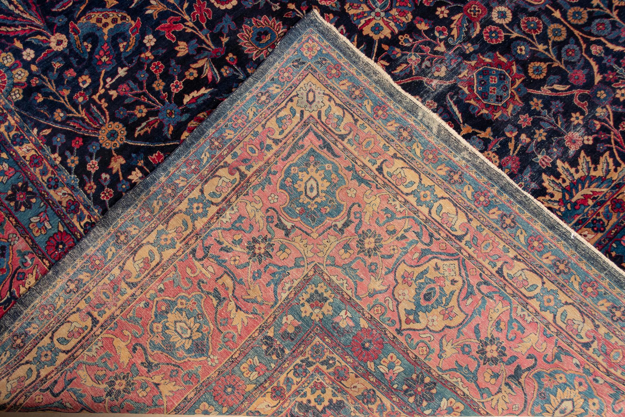 A Yazd Kirman Wool Rug
