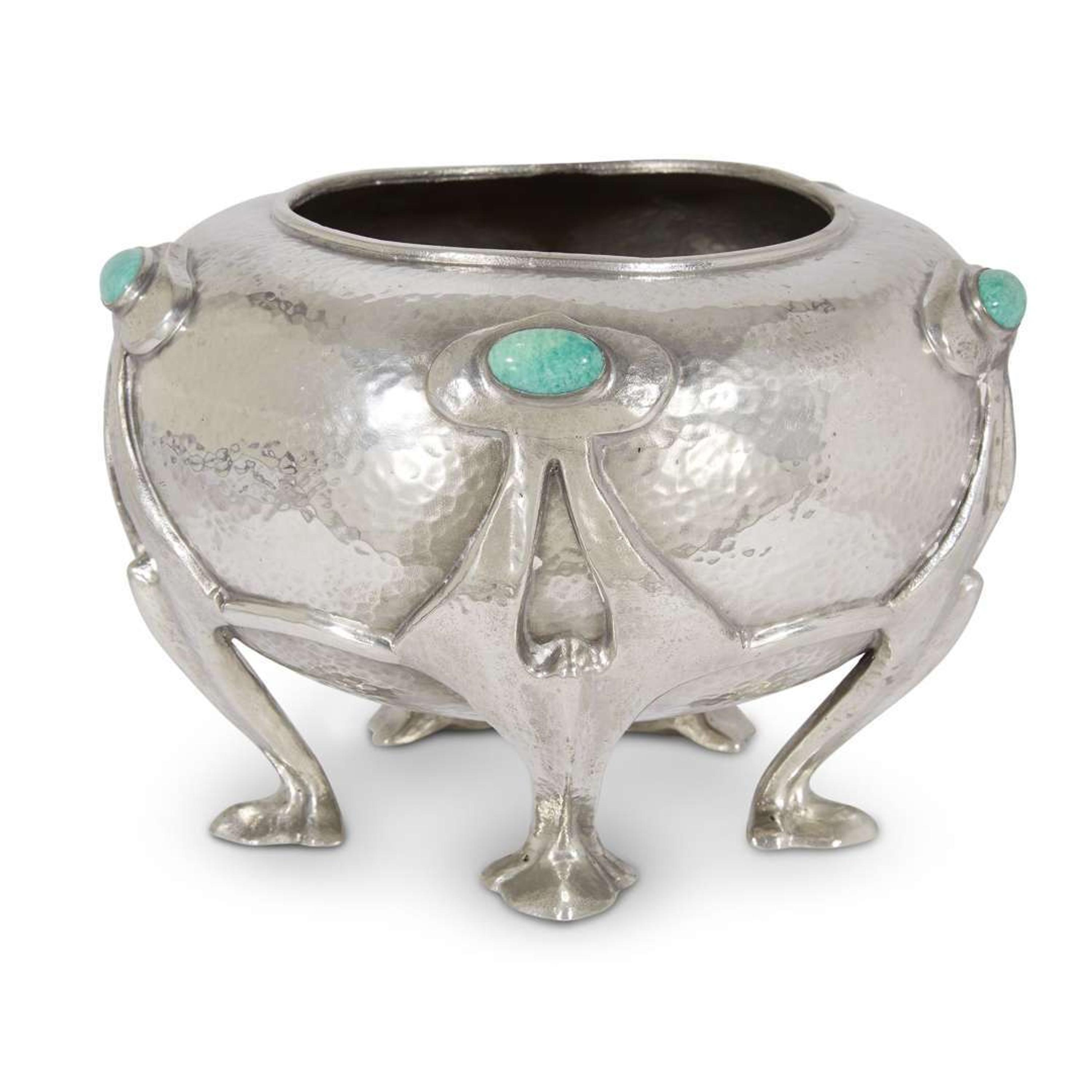 Oliver Baker for Liberty & Co. footed jardiniere, england, circa 1905