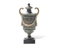 A Wedgwood and Bentley Porphyry Decorated Covered Urn