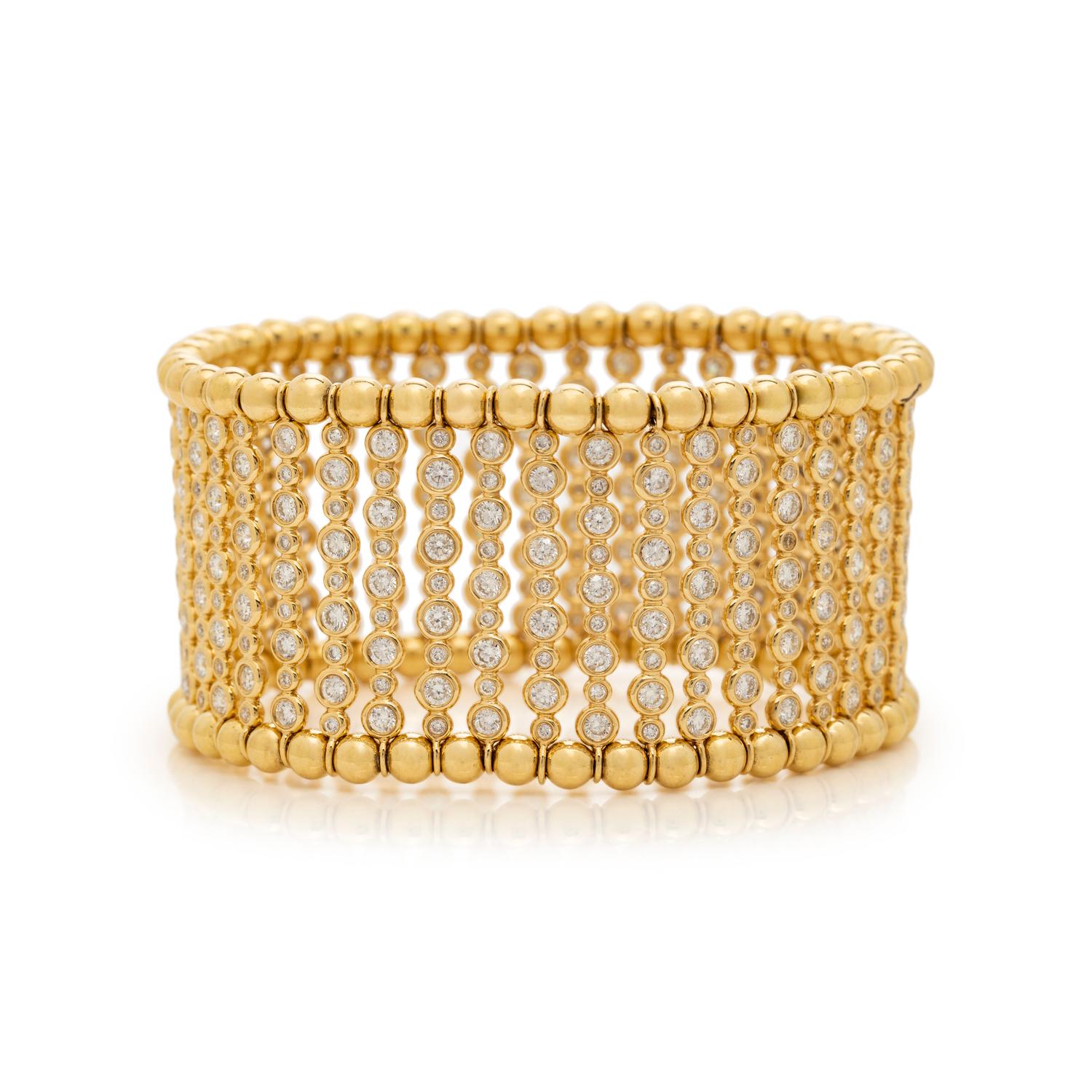YELLOW GOLD AND DIAMOND BRACELET