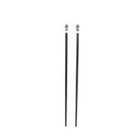 A Pair of Georg Jensen Acorn Silver Mounted Chopsticks