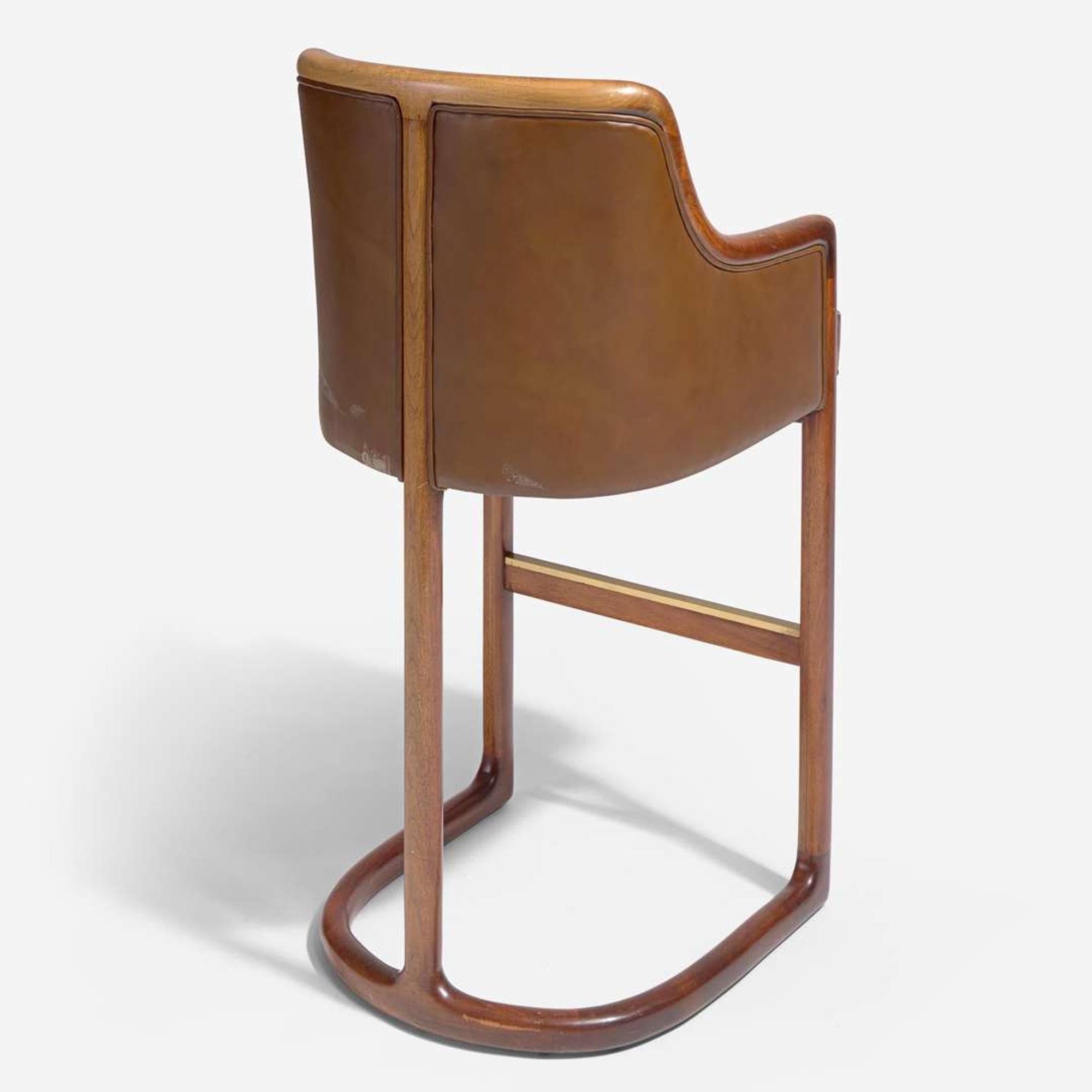 Vladimir Kagan (American, 1927-2016) Two Matrix Bar Chairs and a Matrix Swivel Bar Chair, circa 1967, and a Nobadeer Bar Chair, Vladimir Kagan Designs, Inc., USA, circa 1973