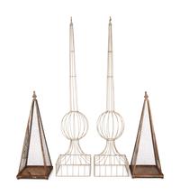 Two Pairs of Wire Garden Topiaries