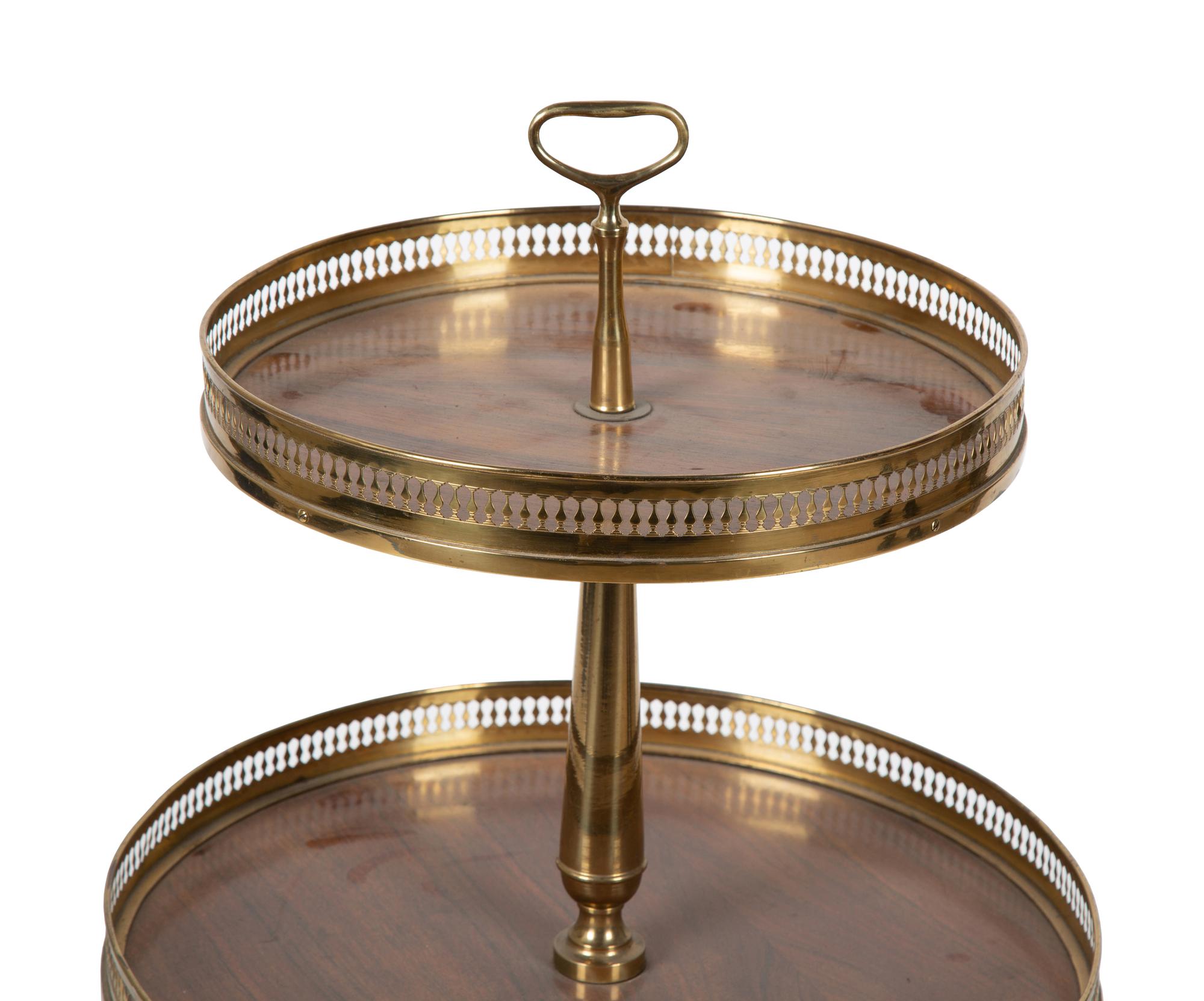 A French Brass Two-Tier Stand — 20TH CENTURY