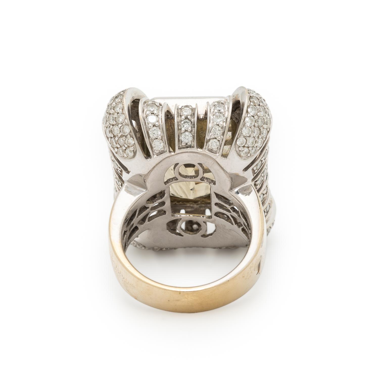 Citrine and Diamond Ring