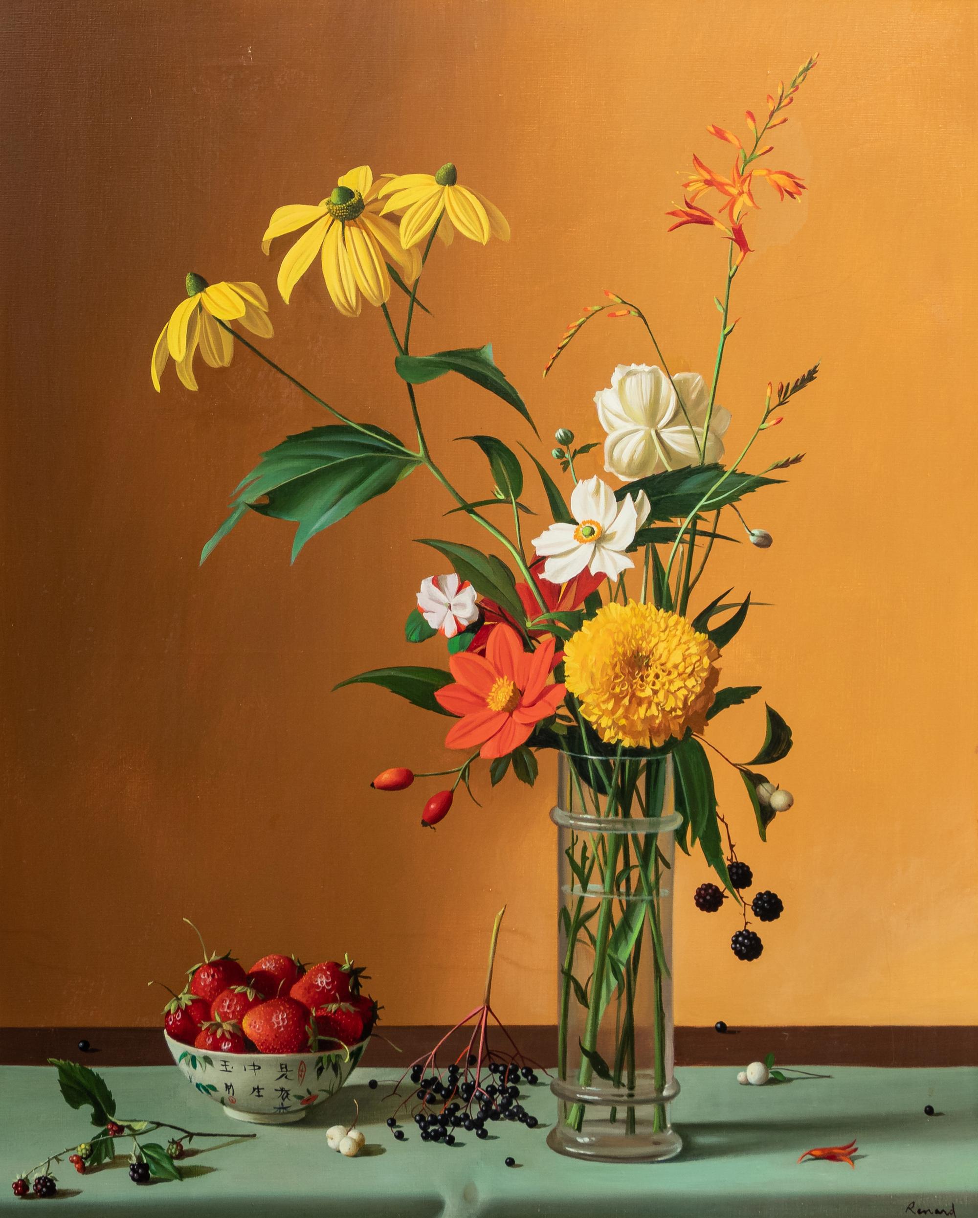 Fleurs et fraises