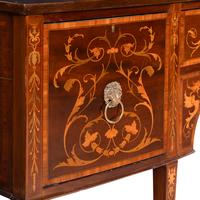 A Late George III Inlaid Mahogany Bow-Front Sideboard