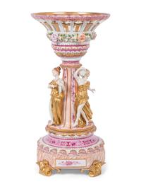 A Dresden (Richard Klemm) Porcelain Figural Centerpiece