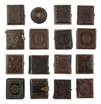 [EARLY PHOTOGRAPHY]. 18 sixteenth plate images of men, women, and children.